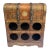 Vintage Trunk Style Wood & Rattan Wine Rack Chest For Sale