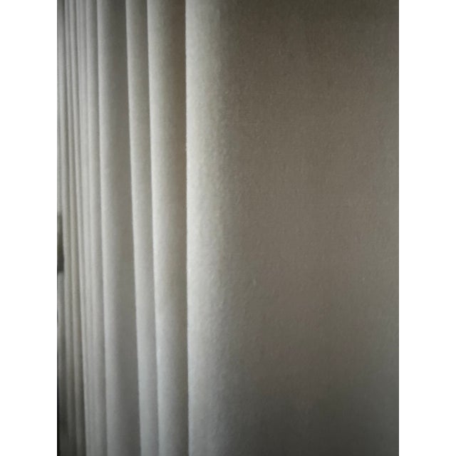 Modern The Shade Store Ripple Fold Velvet Drapery Panel - "Velvet Cream", Blackout Lined - 110"w X 94"h For Sale - Image 3 of 8