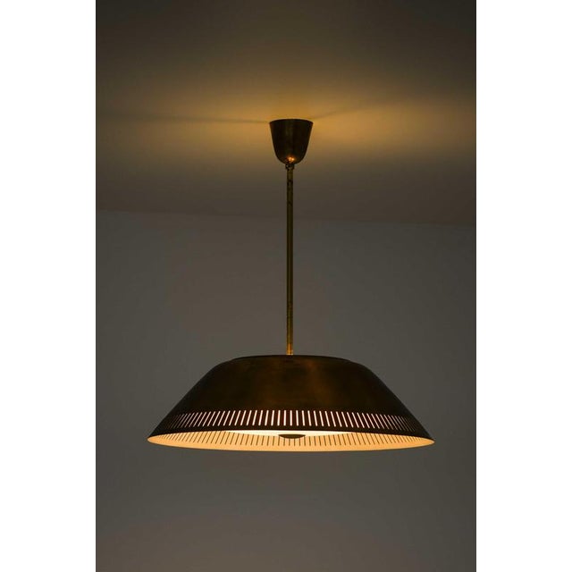 Model 61 Pendant Lamp in Brass, Glass and Plastic by Lisa Johansson-Pape, 1950s For Sale - Image 6 of 13