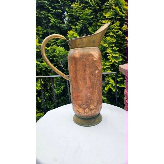 Brass and Copper Water Jug ​​for Umbrellas and Flowers, 1920s For Sale - Image 3 of 7
