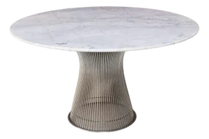 Mid-Century Marble and Steel Dining Table by Warren Platner for Knoll Inc., 1970s