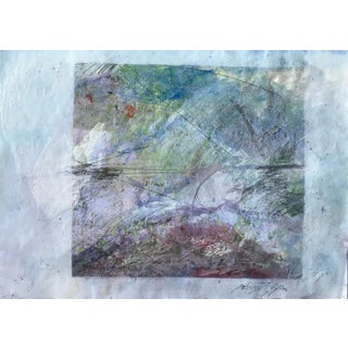 Patricia Zippin "Sun Mountain" 1980s Mixed Media 20"x 14.25" For Sale