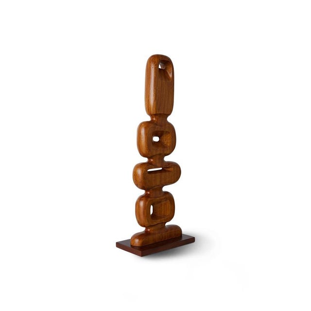Wooden Hand-Carved Sculpture from HKliving For Sale - Image 3 of 5