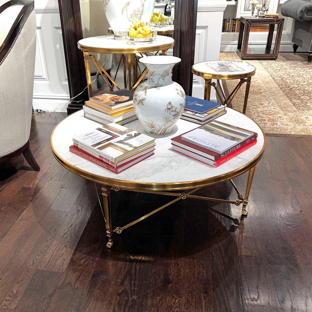 2020s French Empire Style Round Accent Table For Sale - Image 5 of 5