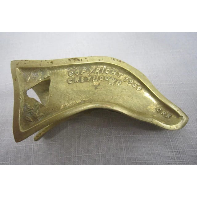 Brass Greyhound Desk Clip For Sale - Image 6 of 7