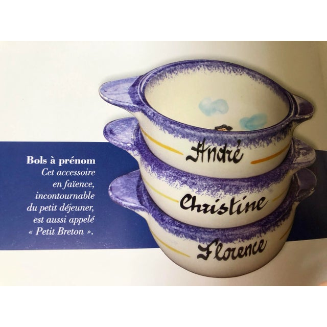 1960s Quimper Porridge Bowl For Sale - Image 5 of 5