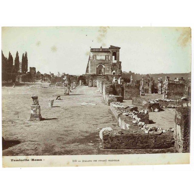 Palazzo dei Cesari is a vintage print in salt silver realized by Ludovico Tuminello in the early 20th Century. Titled on...