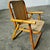 Folding chair manufactured by Dal Vera in Italy, 1960s. The entire frame is made of genuine bamboo, with original burlap...