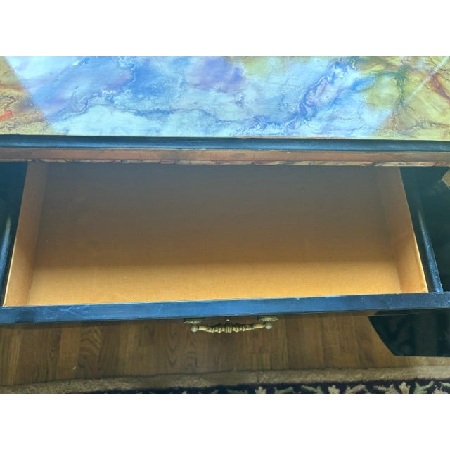 Brown French Hand Painted Table For Sale - Image 8 of 17