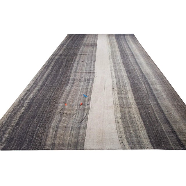 Vintage handwoven oversized tente kilim rug from Afyon region of Turkey. Approximately 60-70 years old. In very good...