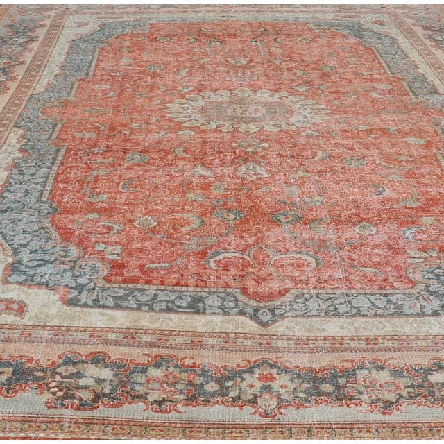 Large Antique Rug With Central Medallion and Regal Design 12'4 X 20'4 For Sale - Image 14 of 17