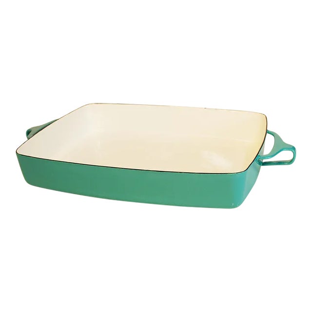 Dansk Kobenstyle Turquoise Teal Large Baker For Sale