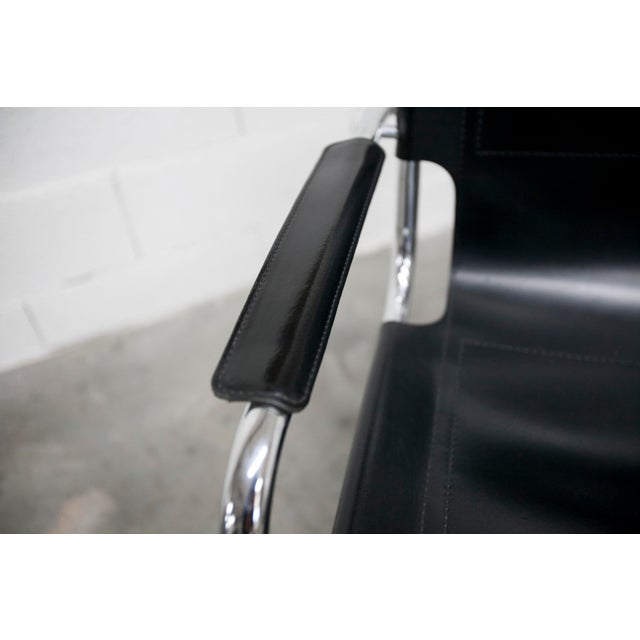 Bauhaus Cantilever Armchair in Black Leather, 1960s For Sale - Image 11 of 15