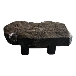 Andrianna Shamaris Century Old Teak Wood Coffee Table For Sale