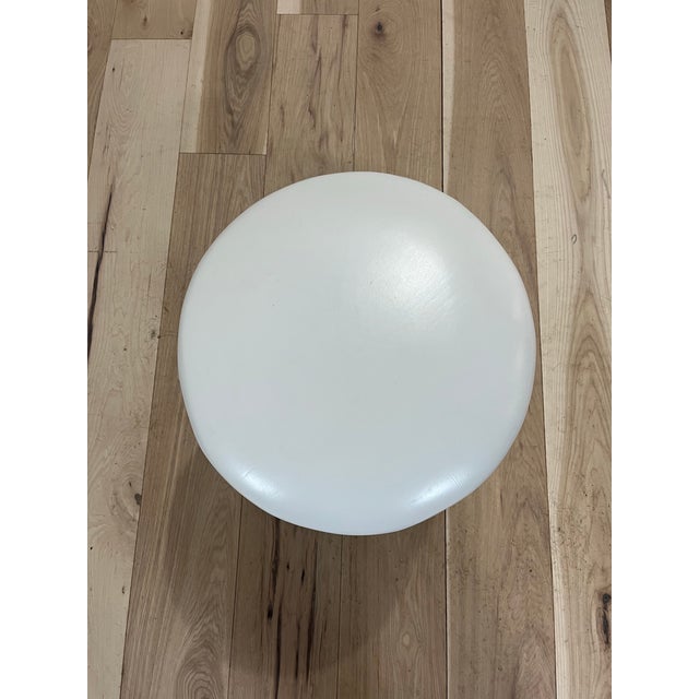 Mid Century Lucite Vanity Stool Vinyl Seat For Sale - Image 4 of 9