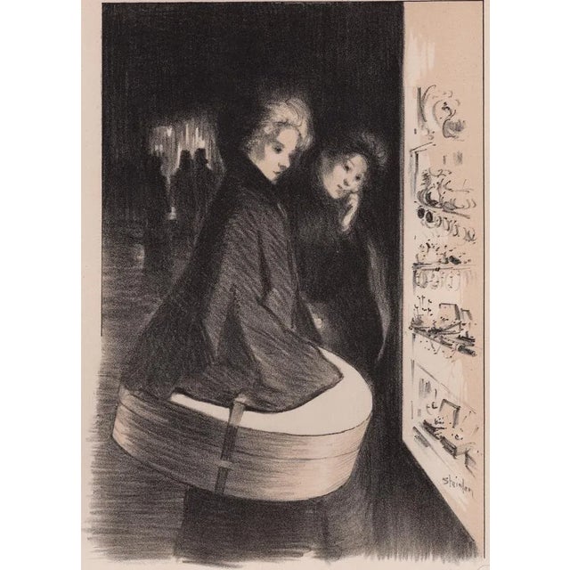 T. A. Steinlen, Window Shopping from Les Maîtres de L'Affiche, 1898, Original Lithograph For Sale - Image 10 of 10