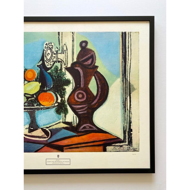 Mid-Century Modern Pablo Picasso Vintage 1951 Mid Century Modern Framed Fine Art Lithograph Print " Compote Dish and Pitcher by Window " 1937 For Sale - Image 3 of 12