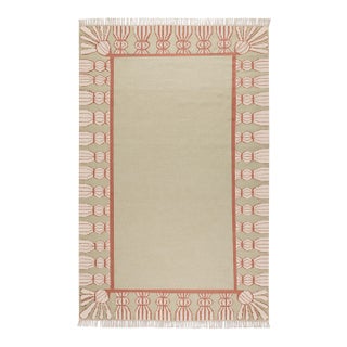 Part & Parcel Goods Wool Tassel Rug, 8' x 10', Celadon, Topaz and Eggshell For Sale