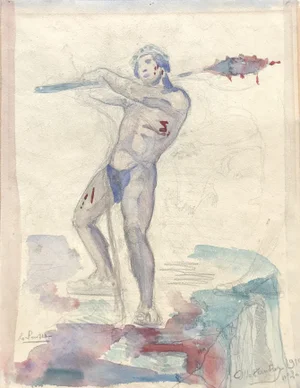 Otto Vautier, Le suisse, 1910, Pencil on Paper