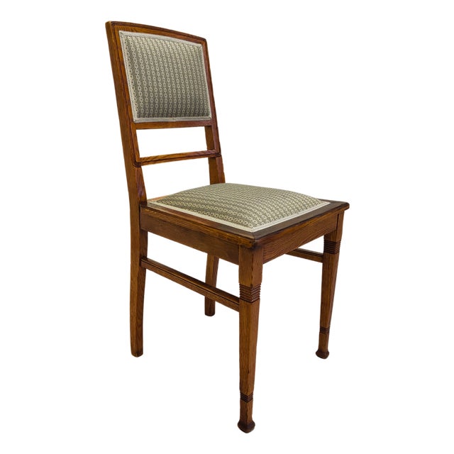 German Art Nouveau Oak Chair, 1900s For Sale