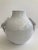 White Glazed Ceramic Vase With Braided Handles For Sale - Image 9 of 10