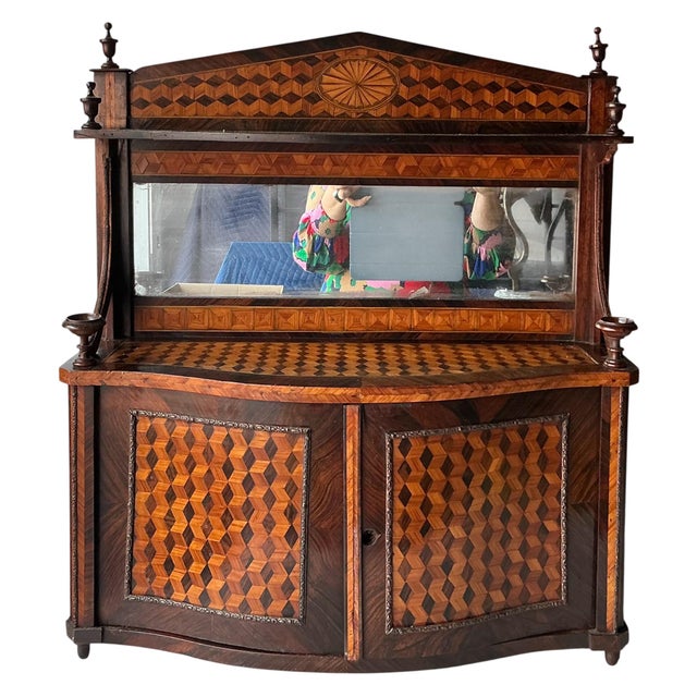 Wood 19th-C. French Neo-Classical Style Apothecary Display Wall Cabinet For Sale - Image 7 of 7