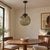 1970s Mid Century Modern Smoked Glass Globe Pendant Light, Black Metal, Ceiling Fixture For Sale - Image 11 of 13