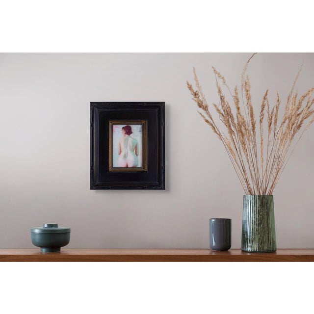 Early 21st Century Peachy Keen by Kirsten Savage | Oil on panel Painting of a nude female figure from behind For Sale - Image 5 of 5