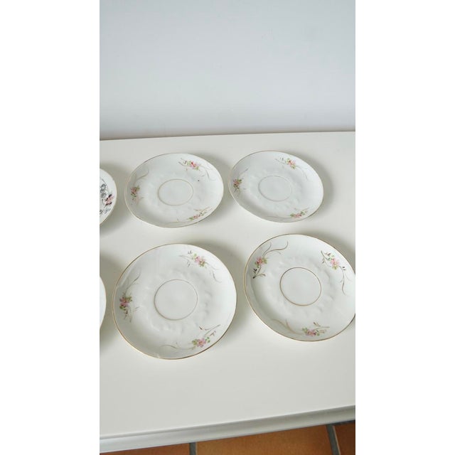 Vintage French Limoges Porcelain Cups by Barny Rigoni & Langle, 1920s, Set of 6 For Sale - Image 9 of 15