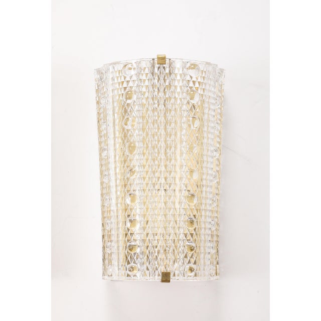 1960"s Large Demi Lune Sconces by Carl Fagerlund for Orrefors - a Pair For Sale - Image 11 of 12