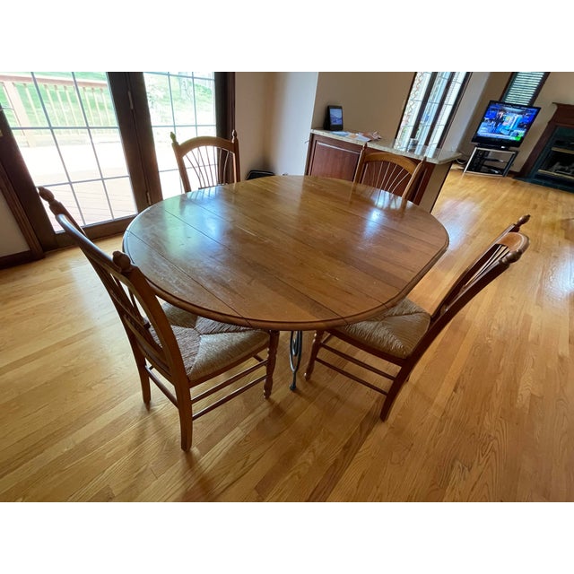 Ethan Allen’s Country Dining Table and 4 Chairs Set of 5 Chairish