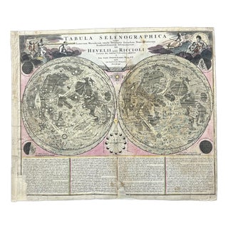 Tabula Selenographica Map from Johann Gabriel Doppelmayr, 1720 For Sale