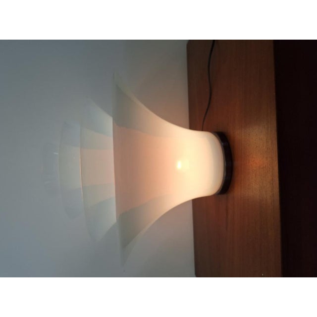 Table Lamp Petal Model with 4 Opalescent Glasses and Floral Motifs from Murano, in Flawless conditions. Designed 1980 to...