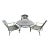 Hanamint Cast Aluminum Patio Table & 3 Chairs For Sale