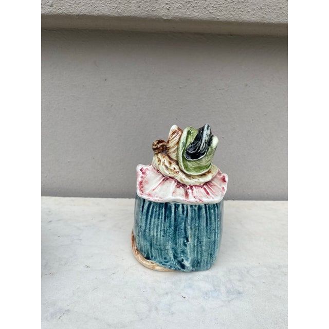 19th Century Austrian Majolica Fox Tobacco Jar For Sale - Image 4 of 6