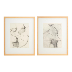 Robert O'Meara Abstract Compositions Charcoal, 2