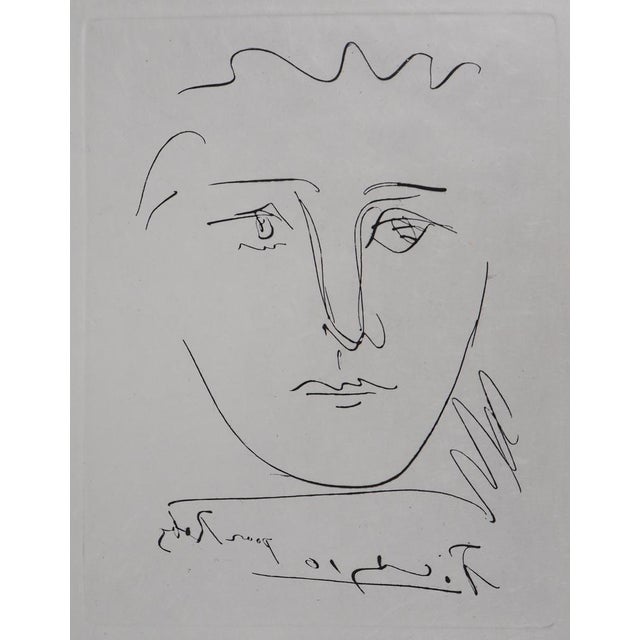 After Pablo Picasso, Face for Roby, 1950, Engraving For Sale - Image 3 of 7