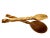 Folk Art Hand Carved Wooden Serving/Decorative Spoon & Fork For Sale - Image 3 of 6