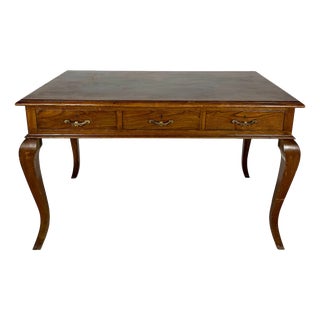 Spanish Oak Writing Desk with Three Drawers, 1940 For Sale