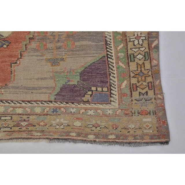 Oushak Vintage Area Carpet For Sale In Phoenix - Image 6 of 10