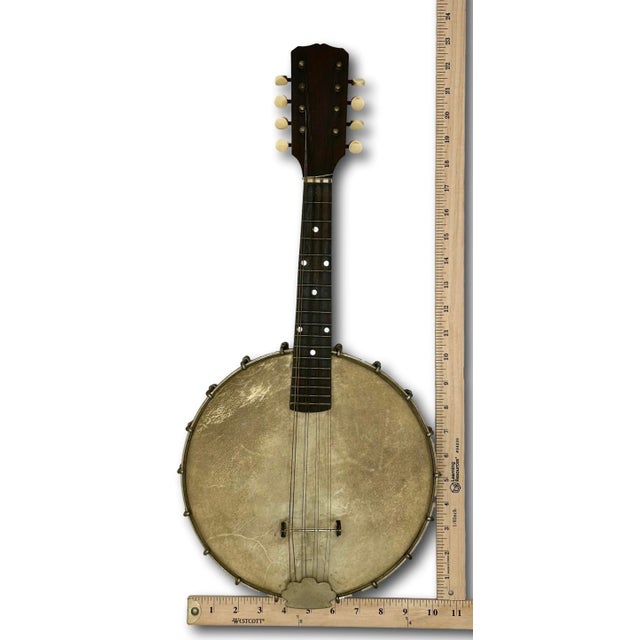 Authentic American Antique Small 8 String Banjo Style Musical Instrument for Decoration - Circa Early 1900s For Sale - Image 18 of 18