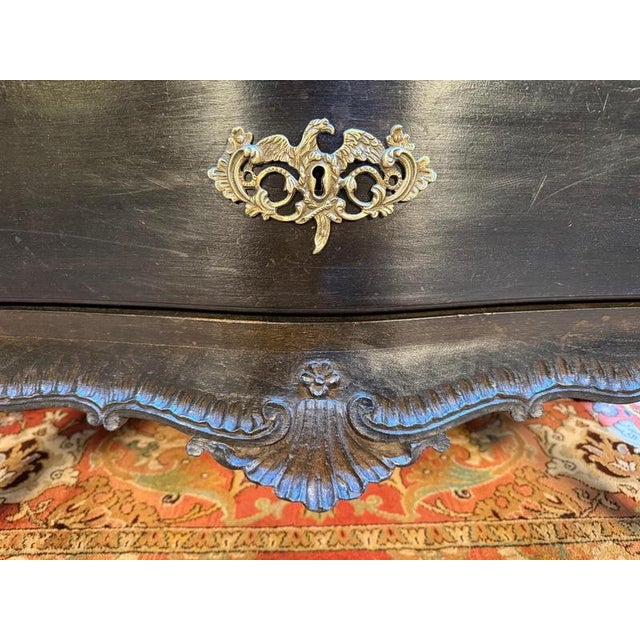 Portuguese Chest of Drawers in Blackened Wood For Sale - Image 5 of 9