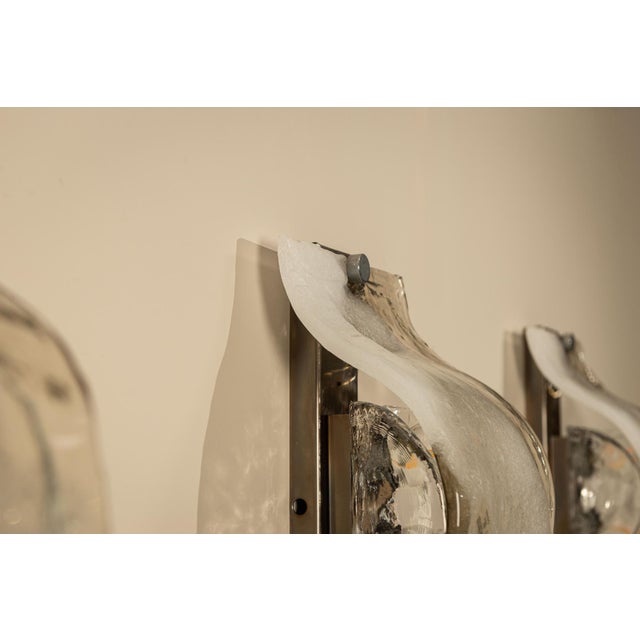 LP 276 Wall Lamps in Cast Glass by Carlo Nason for Mazzega, Italy, 1970s, Set of 4 For Sale - Image 9 of 18