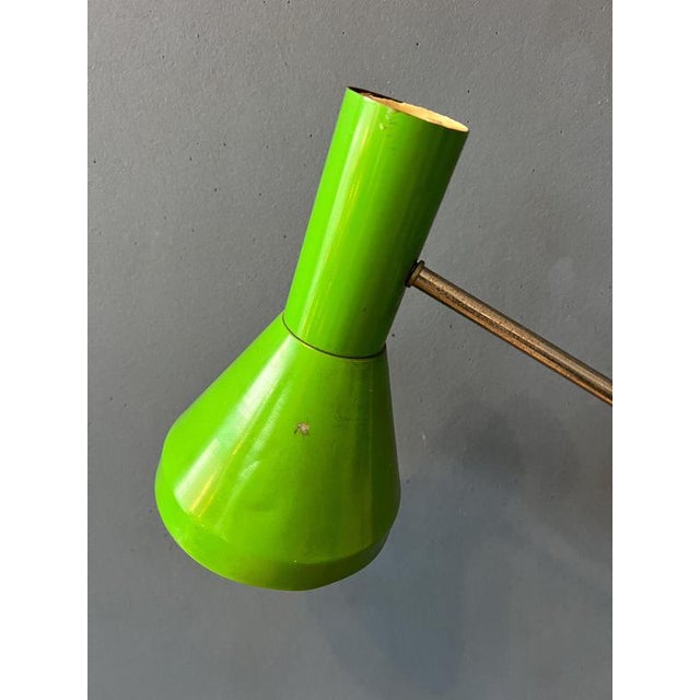 Mid-Century Apple Green Adjustable Floor Lamp For Sale - Image 6 of 11