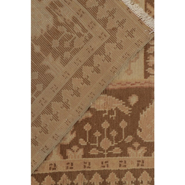 Textile Antique Persian Rug in Beige, Brown and Light Red Garden Design For Sale - Image 7 of 7