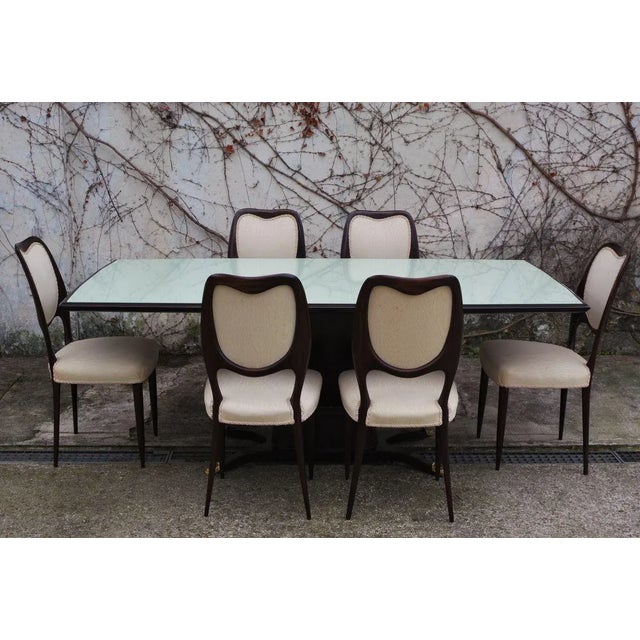 Mahogany Dining Table & Chairs frm the Rigamonti Brothers, 1950s, Set of 7 For Sale - Image 14 of 14