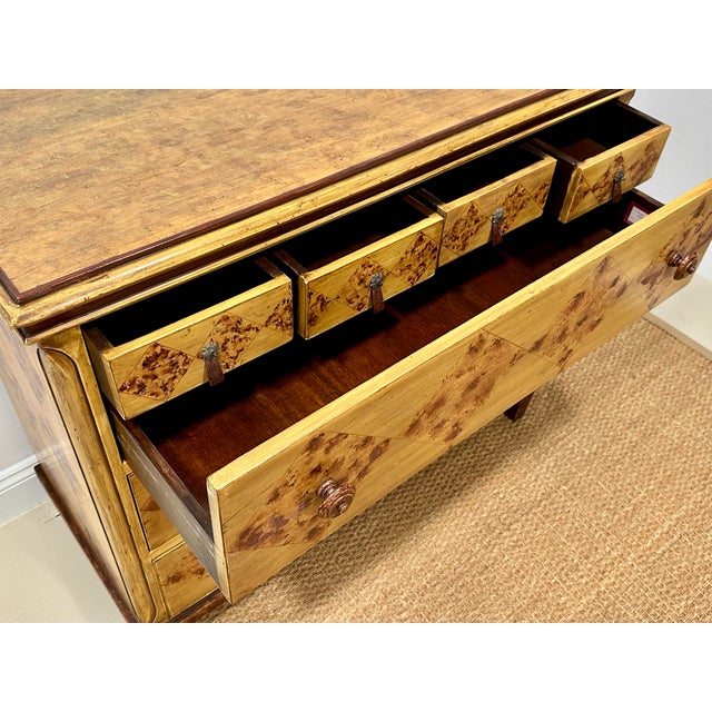 Goldenrod Baker Furniture Milling Road Painted Chest With Concealed Interior Drawers For Sale - Image 8 of 11
