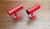 Red Mid-Century Modern Minimalist Red Wall Lamps, Set of 2 For Sale - Image 8 of 18