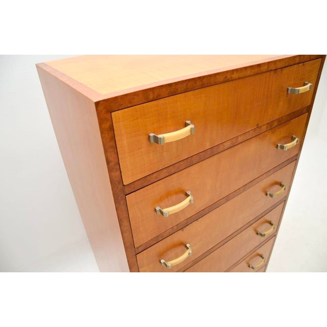 Art Deco Satinwood and Walnut Chest of Drawers, 1930 For Sale - Image 9 of 13