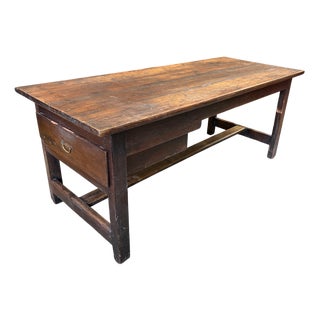 Antique Rustic Farmhouse Table in Oak For Sale